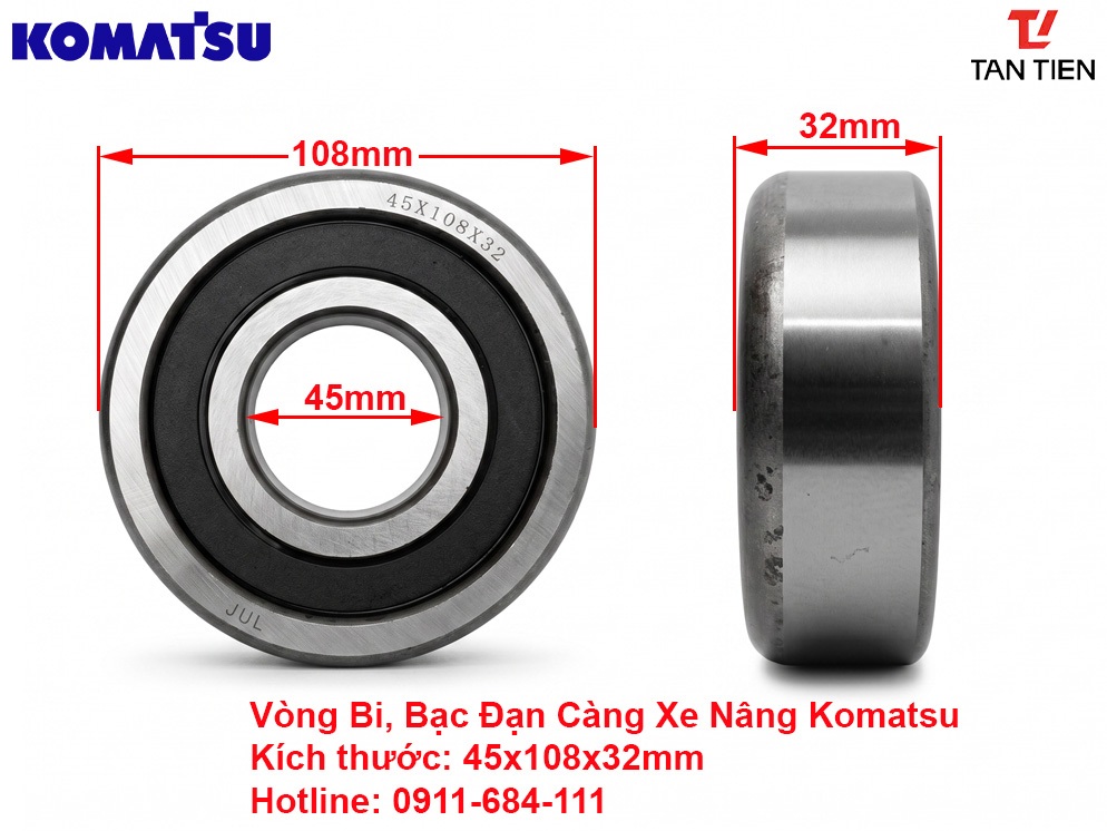 Vòng Bi Xe Nâng Komatsu 45x108x32